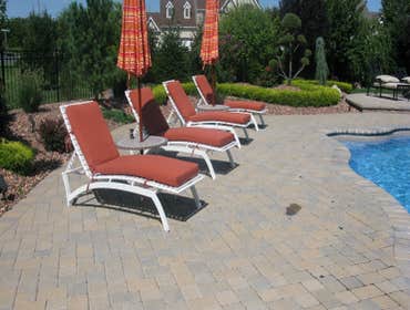 PAVERS We use the best pavers in the market life time warranted. Stain free, salt or calcium resistent, not color fading. Add a 3 years on labor guarat