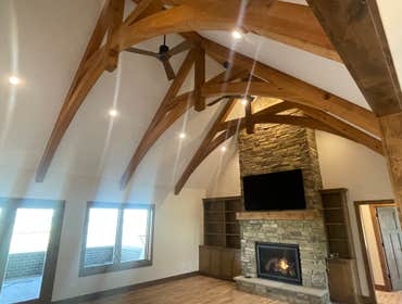 Custom Room addition w/ Beams by Borrelli