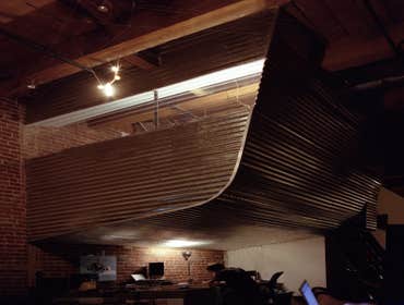 Hanging Loft Bedroom The parameters of this project was to add a fourth bedroom to a 1,200 sqft loft without taking up any more floor space and also no
