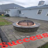 Photos by Success Concrete LLC #3 Ep henry patio. Pewter blend and charcoal grey trim with firepit install.