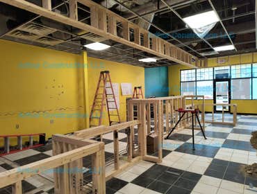 Photos by Arthur Construction, LLC #2 Framing work for a new restaurant