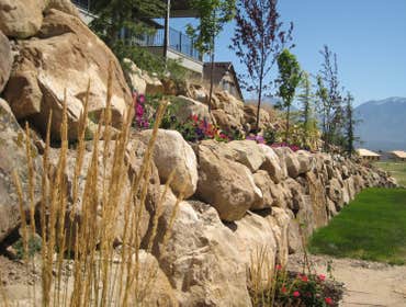 Draper Utah Rock Wall Excavation, addition of a multi-level rock wall