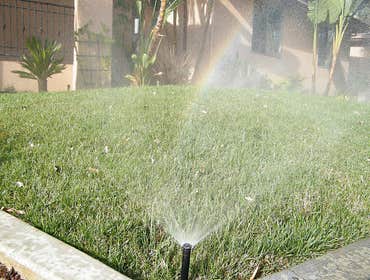 Irrigation System for 4 acre property This was installed professionally and set to automatically adjust timing as the weather changes. We also install