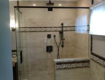 Carrara marble bathroom