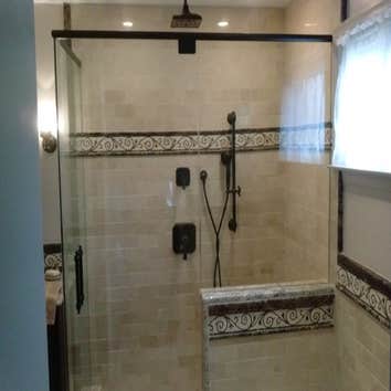 Carrara marble bathroom