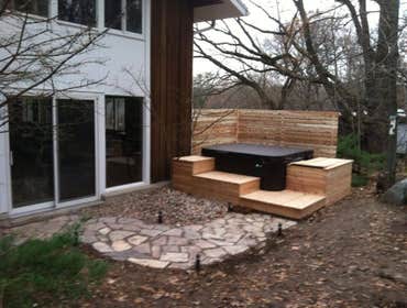 Flagstone Path to Cedar Deck