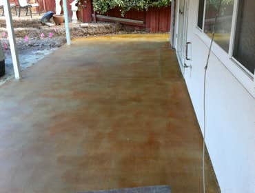 Acid stained patio