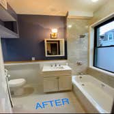 Bathroom remodel project Before & After Full bathroom remodel.
