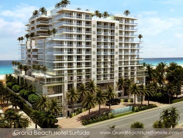 Grand Beach Hotel Surfside 341-guestroom luxury hotel with LEED Silver certification; a 12-story beachfront building with 248 guest rooms, 3 pools/ 3 s