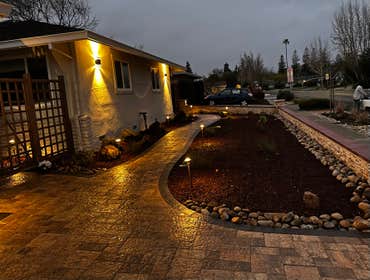 Photos by Csr Interlocking Precast Paving #1 Concrete Driveway, Pavers Walkway, Pavers Patio, Retaining walls front and back areas, Fountain, lighting,