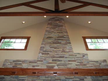 Custom Craftsman Rock Fireplac