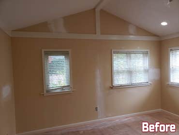 Interior Painting Project Repairing cracks in the plaster walls and repainting the interior.