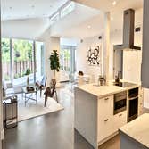 Open Plan & Living Room - Custom Island & Designer Finishes, Miami
