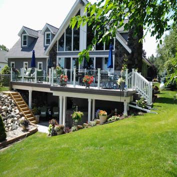 Kriss Project This project required us to remove the old existing deck and start over from scratch. There were several different design challenges tha