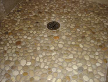 pebble shower floor
