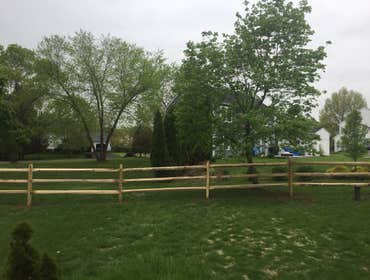 Hemlock Post and Locust Split Rail : Gilbertsville PA Supply and install approx. 290' of Locust Split Rail with (1) 4' gates and (1) 8' double drive ga