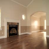 Repainted 2 colors on the upper and lower walls and trim and ceilings