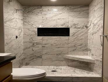 Tile Projects by Nobleman Construction Tile installation, repair, replacement. Complete bathrooms and kitchen remodels.