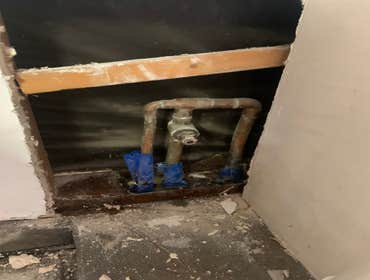 Plumber installed new main water valve