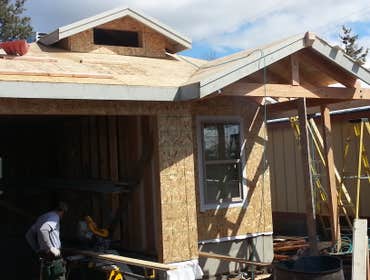 Photo(s) from Goodman Construction Front entry way glu lam beam handcrafted