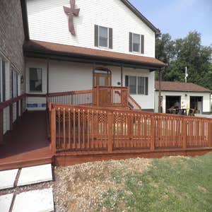 Photo(s) from Dap Inc D B A First General Services Composite decking and ramp New deck built ada compliant for a retirement home the ladies...