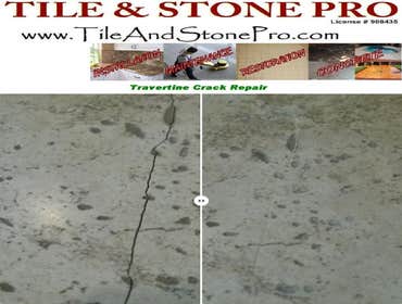 Travertine tile repair