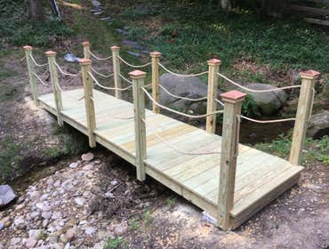 Photos by Old Growth Design #4 16' bridge over backyard creek. 2018