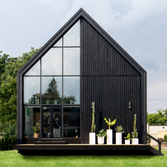 contemporary black house- Ferndale, MI
