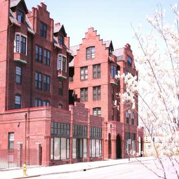 renovated street facade