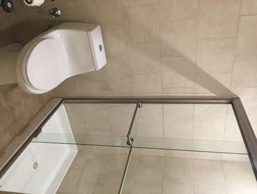 Photos by Cornerstone & Son Construction LLC #5 Complete bathroom remodel/conversion. Tub area was framed out to create shower stall. Vanity/wash basi