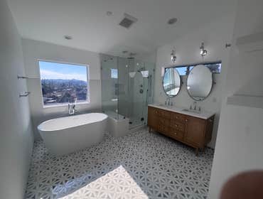 Luxury Bathroom Remodel Los Angeles CA Acomplete master bathroom overhaul that turned a cramped, outdated space into a spa-like retreat. Features inclu