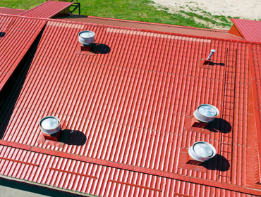 Red metal roof