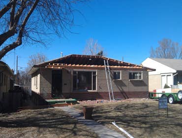 Hallford Contracting Project These photos are of a recent 1100 sq ft porch .
A new roof lament.
Bay window install.