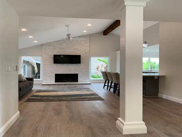 Photos by ALDY BUILDERS All Professional Trades. #8 Kitchen remodel
Removing wall to open up kitchen, raise ceiling, quartz countertop, high end applia