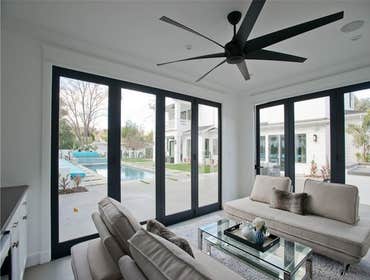 Inside pool house