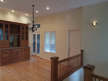 Johnson Drive house Complete paint job performed inside house in all rooms also several items repaired through out house with new light fixtures wood f
