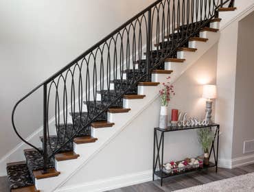 Hardwood floor stairs