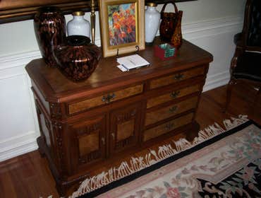 small dresser with inlay work