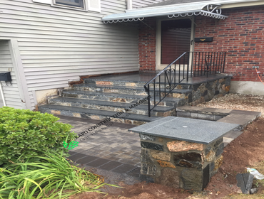 Granite Steps, Paver Walkway done in West Hartford CT