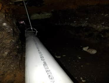 Residential drain re-pipe