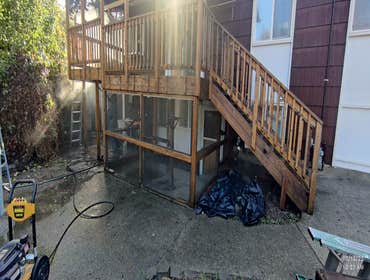Saul's Quality Painting LLC Project #1 Initially Just a repainting of the home, later the client asked to add the painting of the deck to the job agree