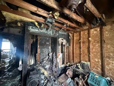 Fire damage insurance claim