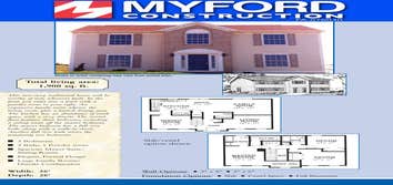 Myford Construction Floor Plans These are just a few of the new home floor plans we have available.