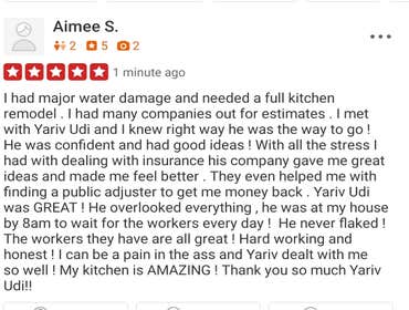 Photos by M.Y Contractors Inc #4 Kitchen REMODELING after water damage