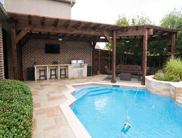 Arbor with Outdoor Kitchen