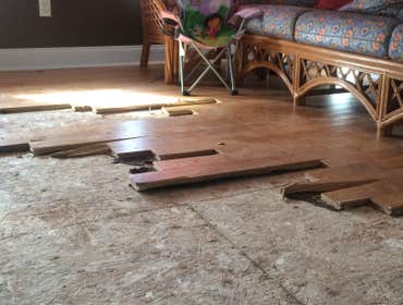 damaged flooring