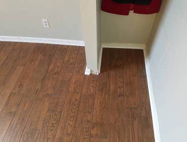 Porcelain tile floor
