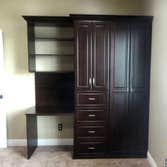 Dark Brown Custom Reach In Closet A beautiful sampling of custom dark brown reach-in cabinets.
