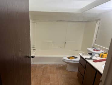 Bathroom Remodel Bathroom Remodel :
Replaced tub insert and walls
,installed new vanity
,installed new flooring
,installed new mirror and light