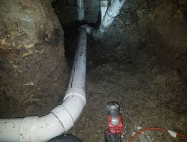 Commercial drain tie-in